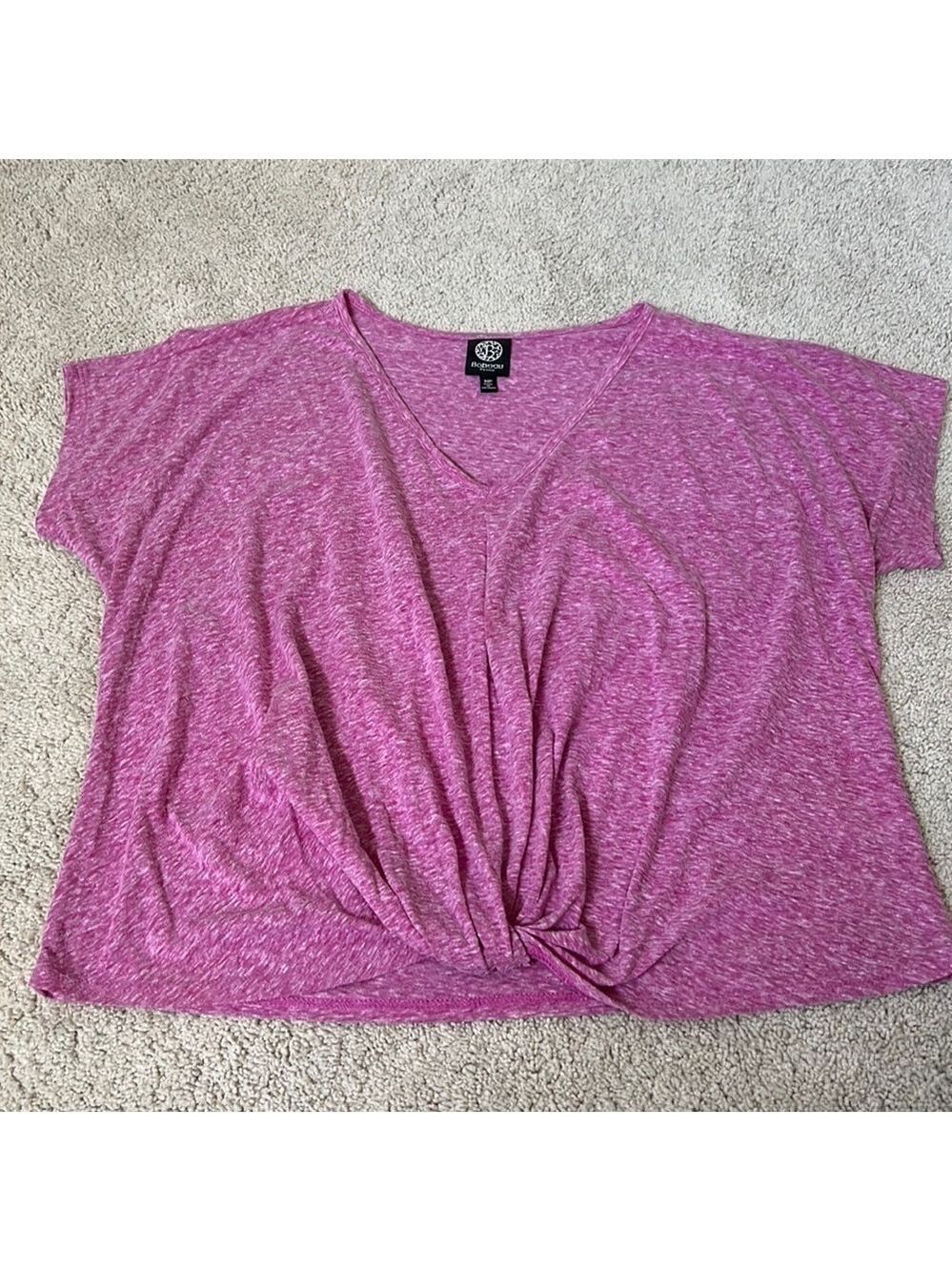 Women’s blouson style crop T-shirt top. Size MP